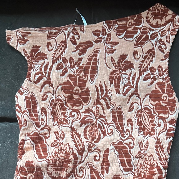 Free People Rust Floral Blouse - Picture 6 of 6